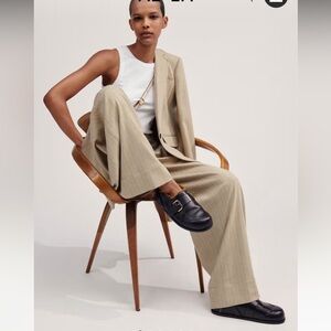 ME+EM 37 7 Shearling Buckle Clog Winter Italian Leather Black Brown Fur Box Bag